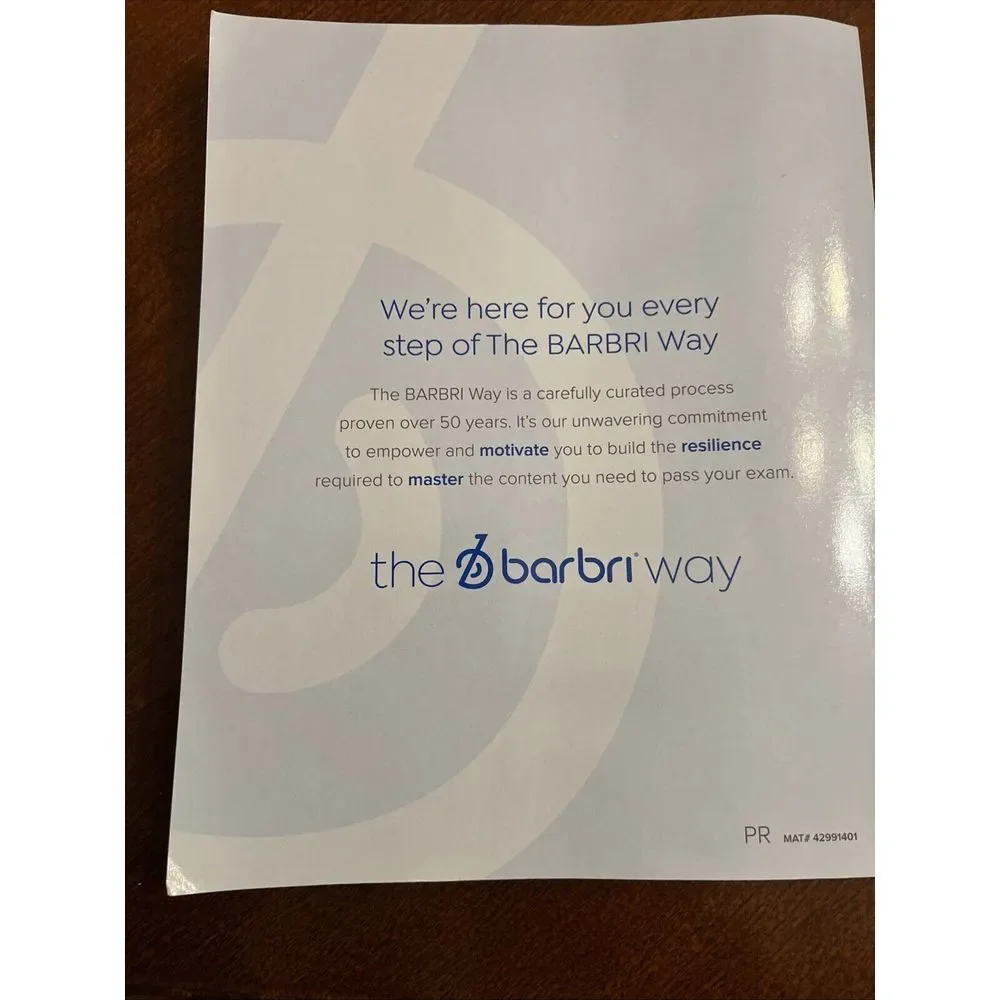 Barbri Professional Responsibility‎ 2022-2023 (Practice Exams, Study Plan, etc)